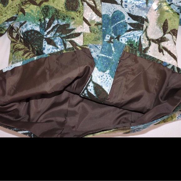 Chicos Blazer Artistic Blue Leaf - Picture 4 of 7